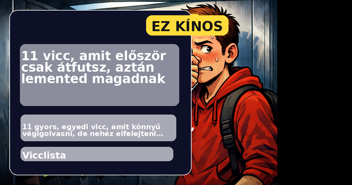 11 rövid viccet bemutató listaoldal borítóképe
