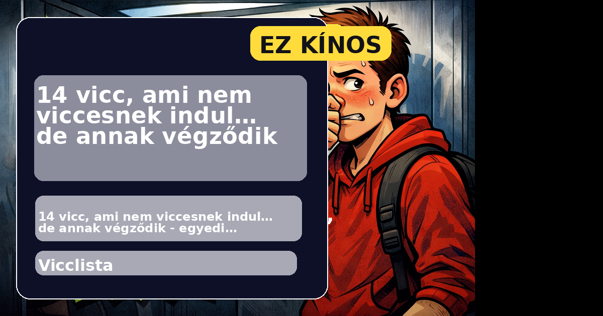 14 vicc, ami nem viccesnek indul… de annak végződik borítókép