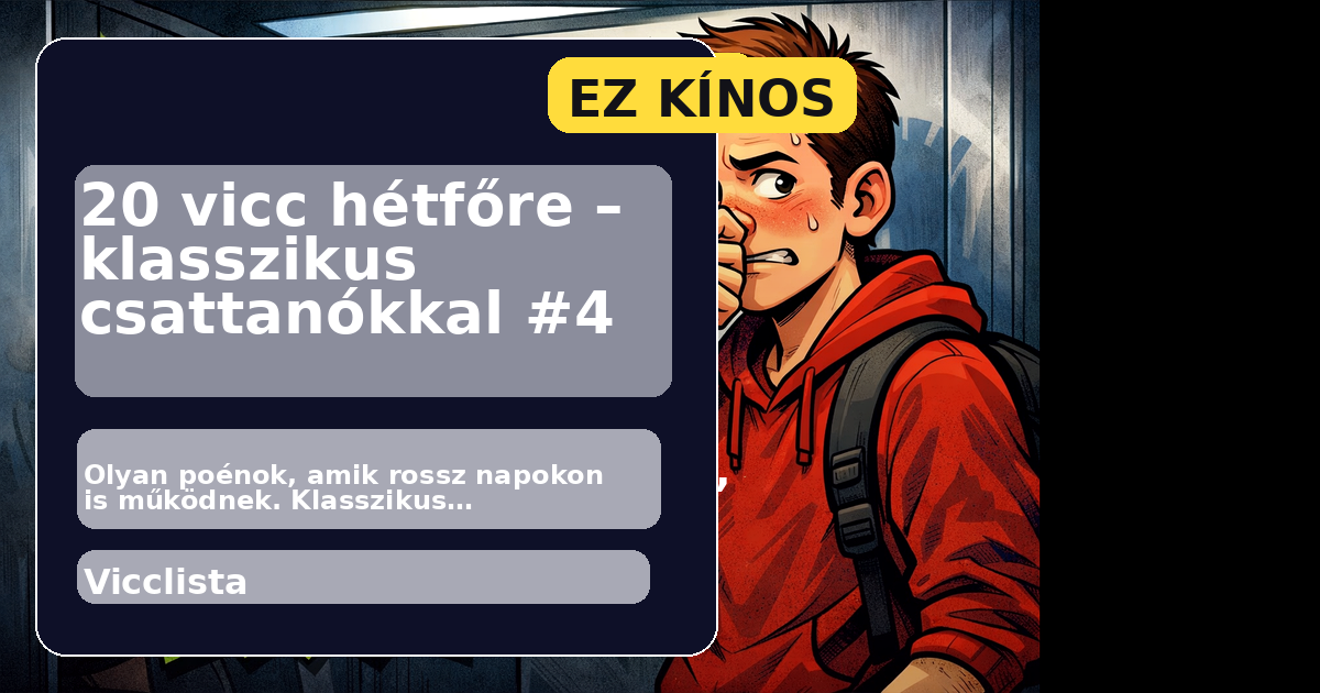 20 vicc hétfőre – klasszikus csattanókkal #4 főképe