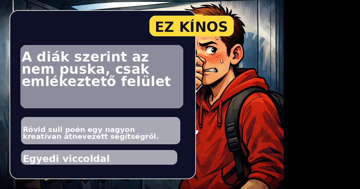 Iskolai vicc padon hagyott cetlivel