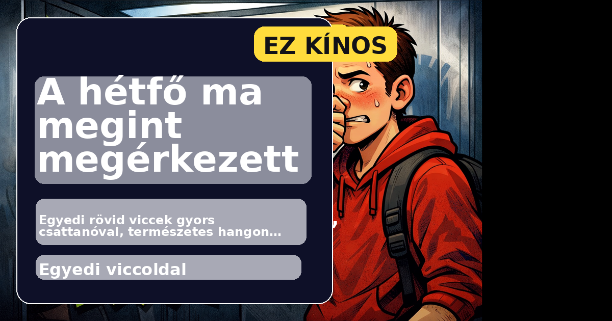 A hétfő ma megint megérkezett főképe