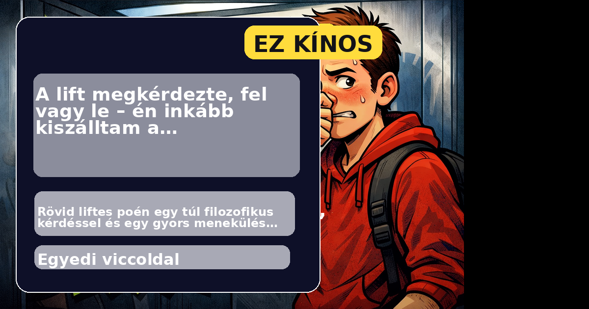 Liftes vicc kijelzővel
