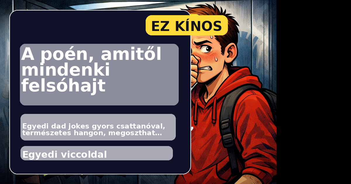 A poén, amitől mindenki felsóhajt főképe