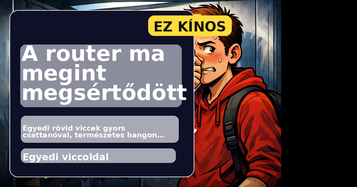 A router ma megint megsértődött főképe