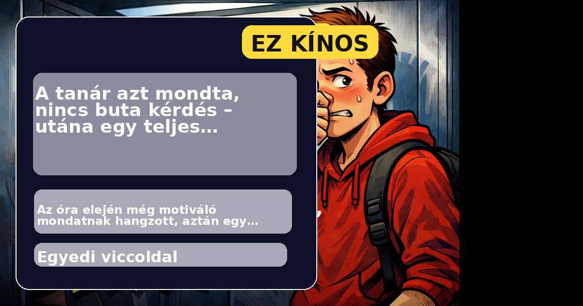 Iskolai vicc tanárral és diákkal az osztályban