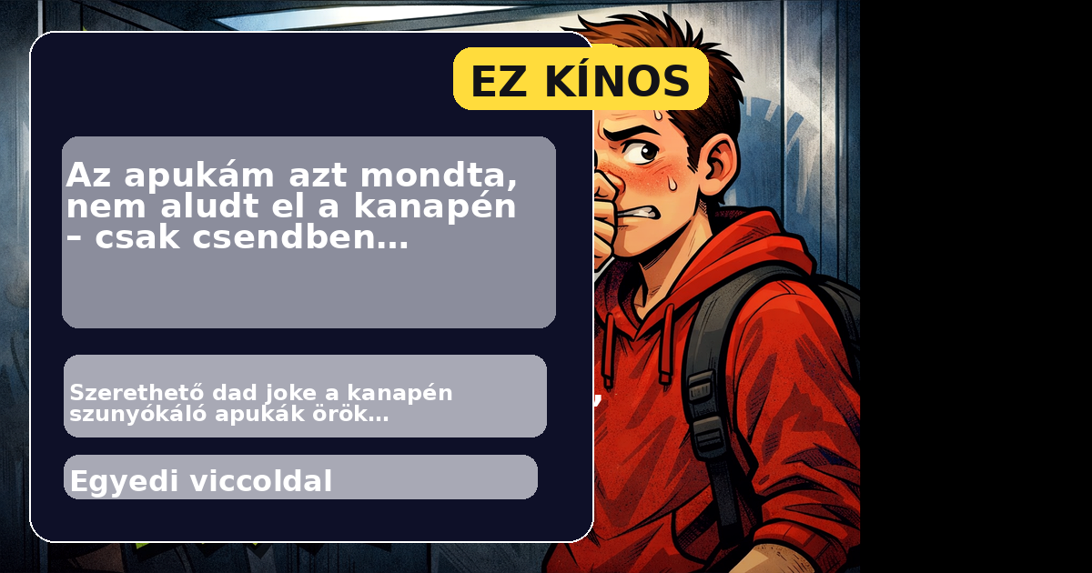 Dad joke kanapén alvó apukáról