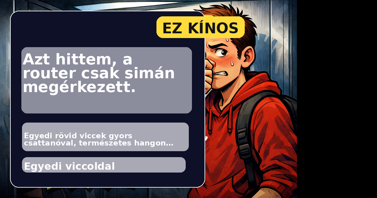 Azt hittem, a router csak simán megérkezett. főképe