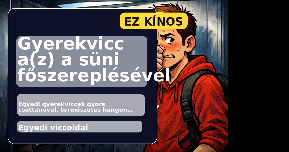 Gyerekvicc a(z) a süni főszereplésével főképe