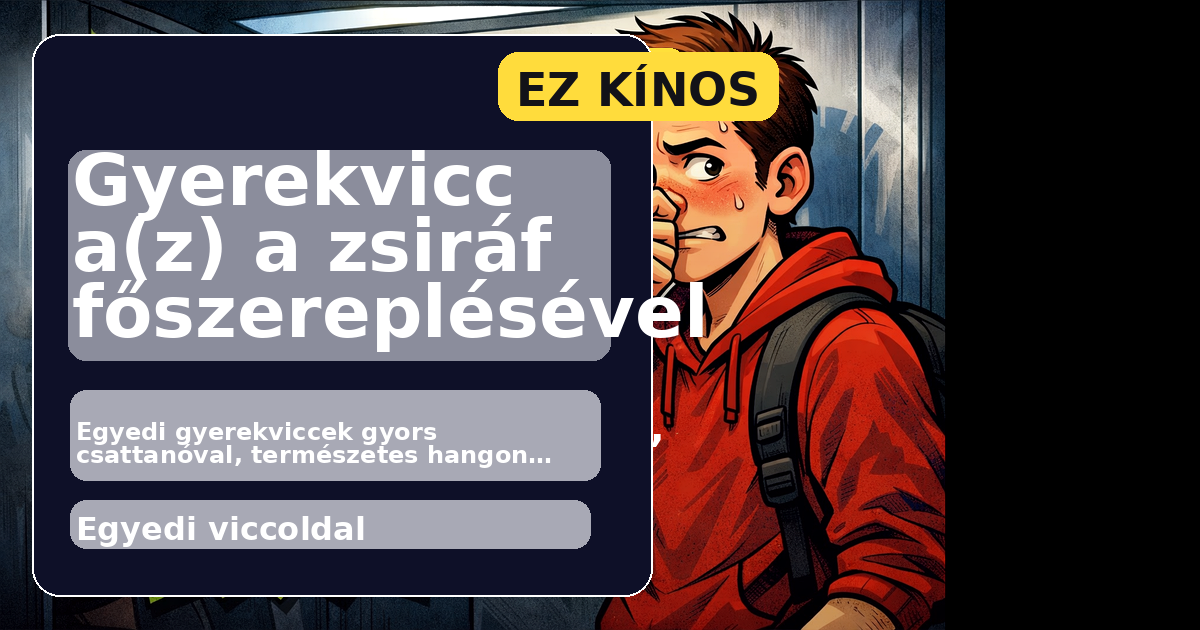 Gyerekvicc a(z) a zsiráf főszereplésével főképe