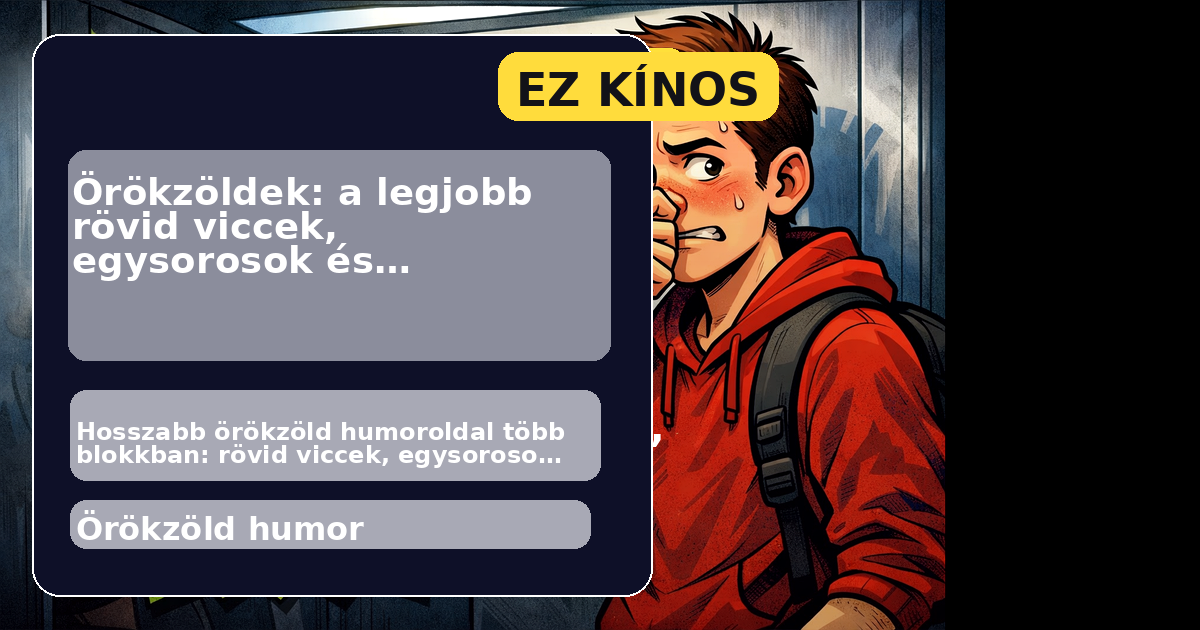 Örökzöld viccek és humoros válogatás főképe
