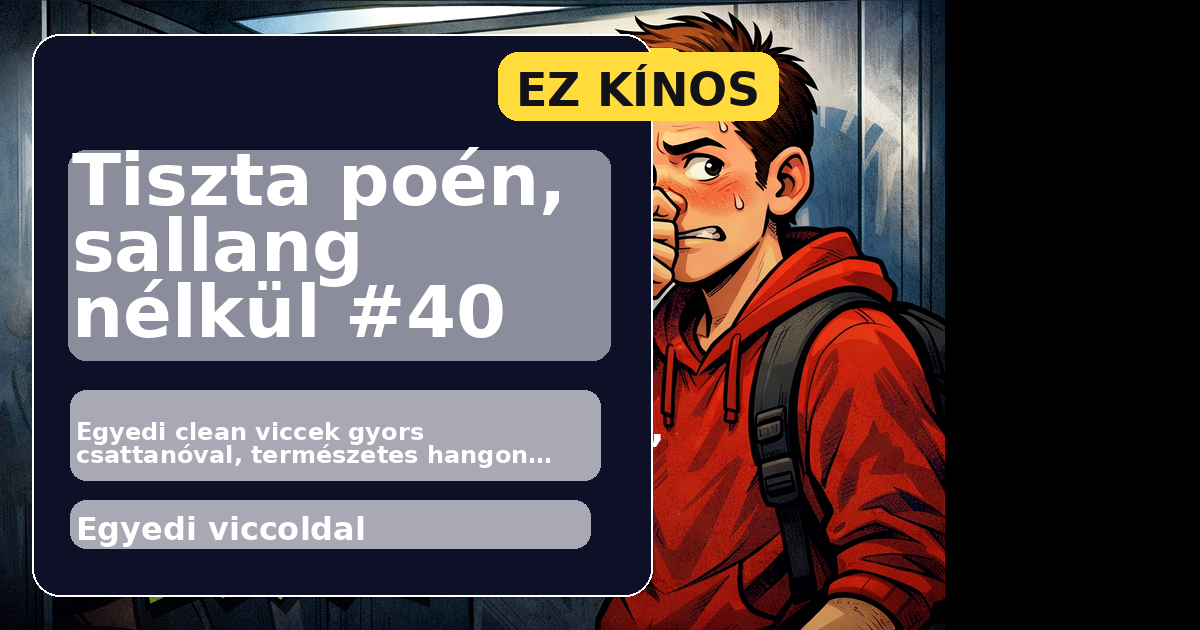 Tiszta poén, sallang nélkül #40 főképe